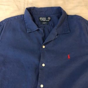 Polo Ralph Lauren blue SS button down shirt